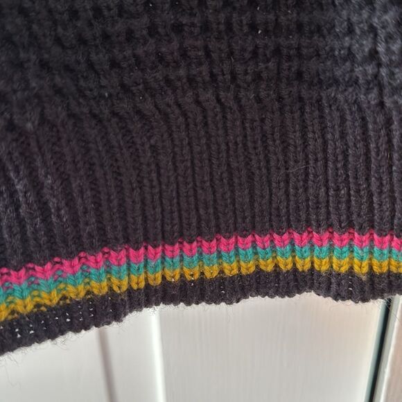 NAVY BLUE WOMEN'S BLUE PINK TEAL MULTICOLOR SWEATER FITS LIKE LARGE /EXTRA LARGE - Picture 4 of 6